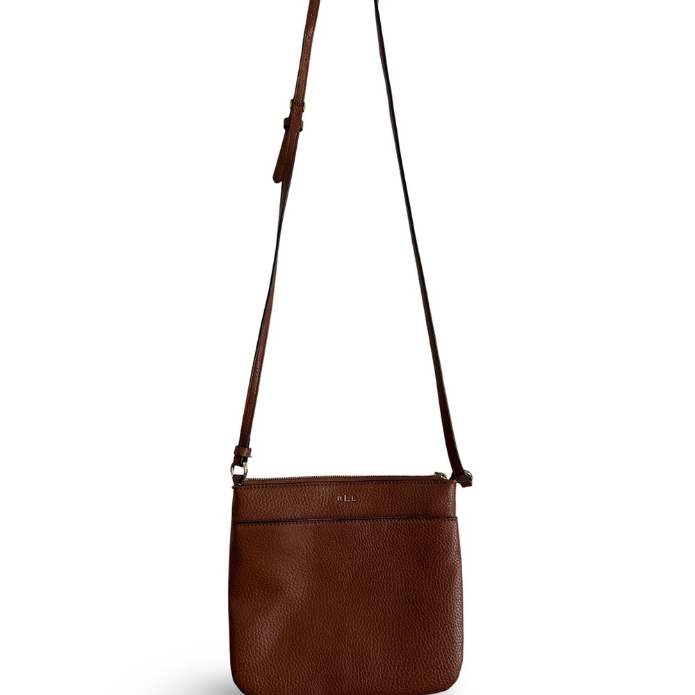 Ralph Lauren Dark Faux Leather Crossbody Bag
